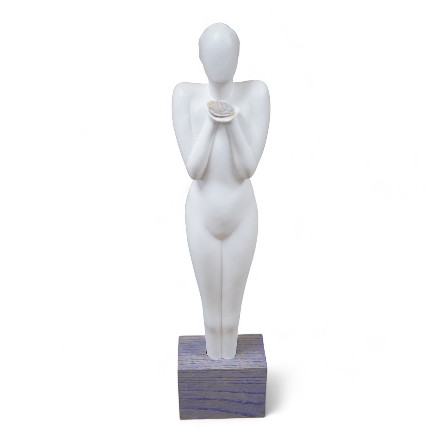 Tony Yates, study of a standing nude woman, raised on wooden base, unsigned, 56cm high
